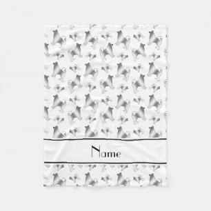 Cobertor De Velo Cães brancos conhecidos personalizados de Elkhoun