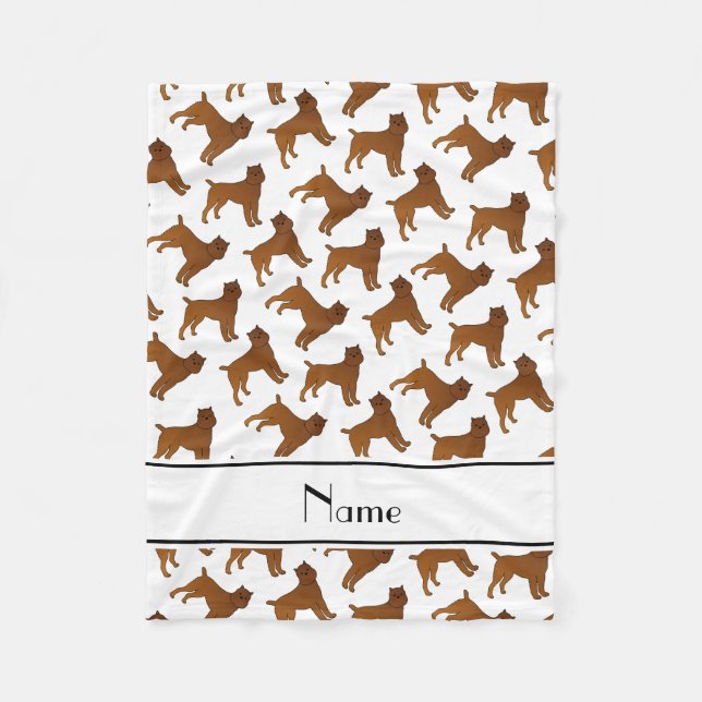 Cobertor De Velo Cães brancos conhecidos personalizados do griffon (Frente)