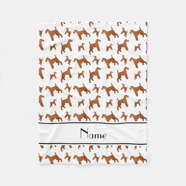 Cobertor De Velo Cães brancos conhecidos personalizados do terrier (Frente)