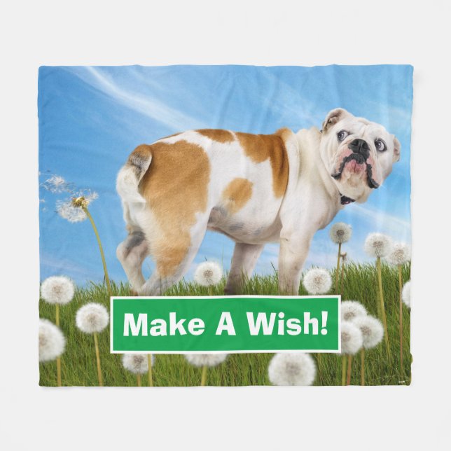 Cobertor De Velo Cães com Dandelion (Frente (Horizontal))