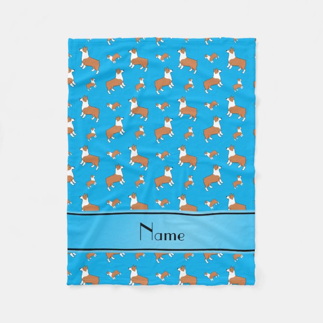 Cobertor De Velo Cães conhecidos feitos sob encomenda do pembroke (Frente)