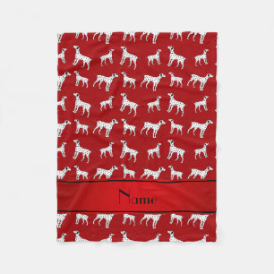 Cobertor De Velo Cães dalmatian vermelhos conhecidos personalizado