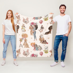 Cobertor De Velo Cães de Amor