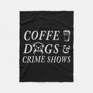 Cobertor De Velo Cães de Café Shows de Crime Engraçado Amantes de C