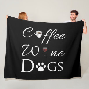Cobertor De Velo Cães de Café Vinho Fleece