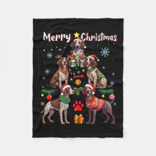 Cobertor De Velo Cães de Ponta de Baixo Alemão Feliz Natal Tr