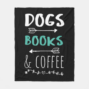 Cobertor De Velo Cães Livros Café Amante de os animais Fim de Seman