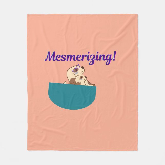 Cobertor De Velo Cães mesmerizados (Frente)