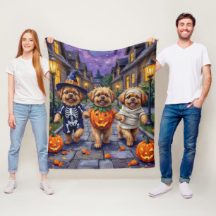Cobertor De Velo Cães Pekingese em Fantasias de Halloween