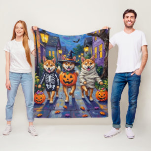 Cobertor De Velo Cães Shiba Inu em Fantasias de Halloween