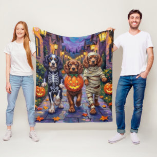 Cobertor De Velo Cães Sussex Spaniel em Fantasias de Halloween