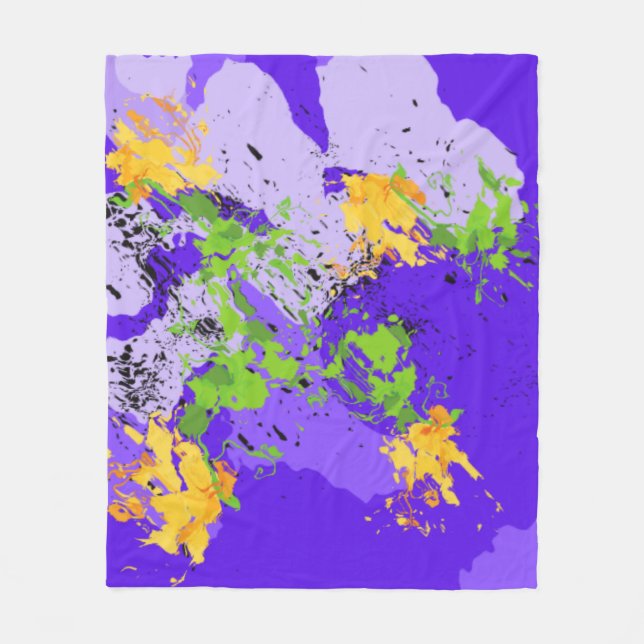 Cobertor De Velo Café Colorful abstract energy wave (Frente)