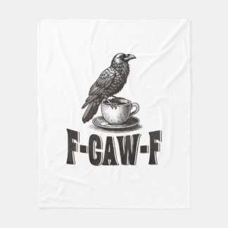 Cobertor De Velo Café Corvo F-Caw-F Engraçado Humor Adulto