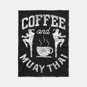 Cobertor De Velo Café E Muay Thai Lutador Hobby Artes Marciais Bo