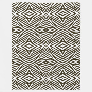 Cobertor De Velo Café Mocha Neutral Zebra