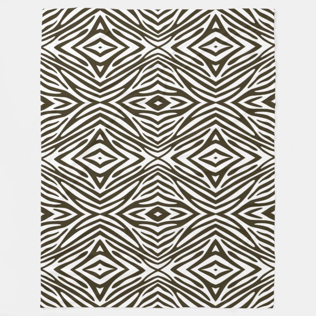 Cobertor De Velo Café Mocha Neutral Zebra (Frente)