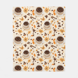 Cobertor De Velo Café Mug & Bean Fleece Blanket