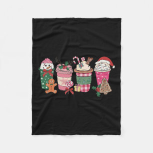 Cobertor De Velo Café Pão de Natal Gingerpão Rosa Mulheres Latinhas