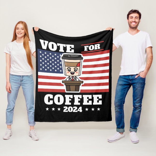 Cobertor De Velo Café para presidente, vote no café (In Situ)