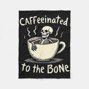 Cobertor De Velo Cafeinado Para O Bon Funny Skeleton Coffee Lover