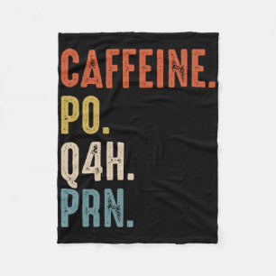 Cobertor De Velo Cafeine Po Q4h Prn Camisa Enfermeira Engraçada Vin