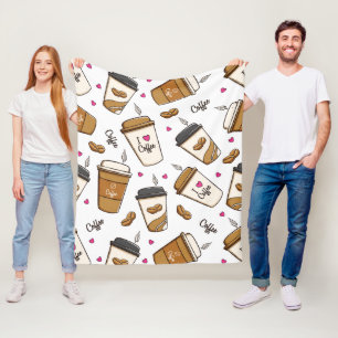 Cobertor De Velo Cafés, Feijões, Fachos De Café, Lover De Café, Cor