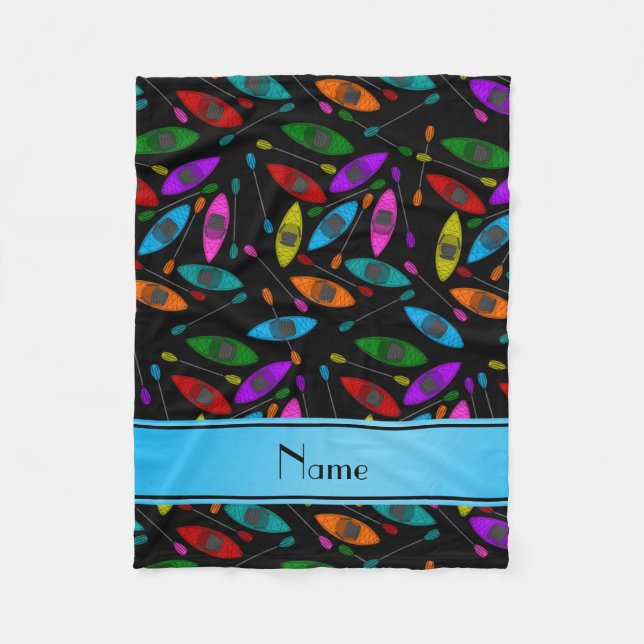 Cobertor De Velo Caiaque pretos conhecidos personalizados do (Frente)