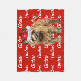Cobertor De Velo Cairn Terrier Dog com o nome de Natal Padrão