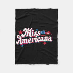Cobertor De Velo Caixa Amarela América 4 De Julho Miss Americana Re