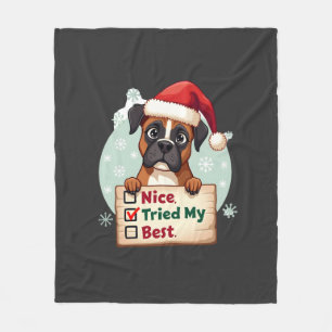 Cobertor De Velo Caixa de cachorro fofo de Natal Legal Tentei o meu