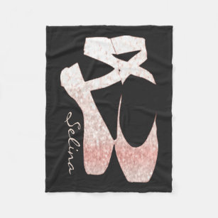 Cobertor De Velo Calçados de balé macios personalizados do rosa do