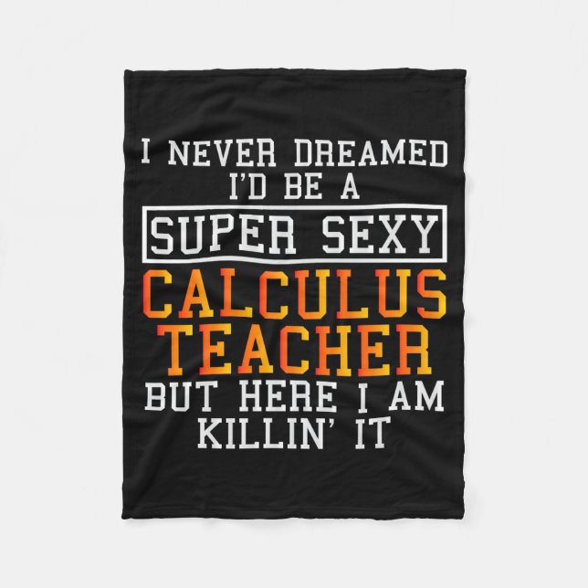 Cobertor De Velo Calculus Teacher Funny Math Professor  (Frente)