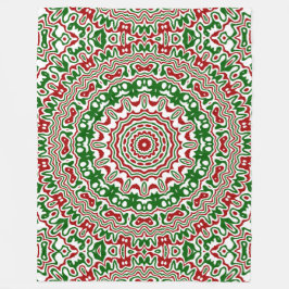 Cobertor De Velo Caleidoscópio de Natal Festivo Funky Trippy Groovy
