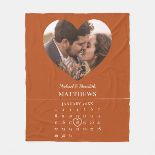 Cobertor De Velo Calendário de Aniversário de Casamento Moderno Lar