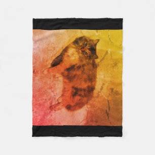 Cobertor De Velo Calico Cat Fleece