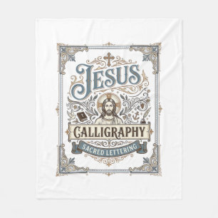 Cobertor De Velo Caligrafia de Jesus Letra Sagrada Caligrafia de Je