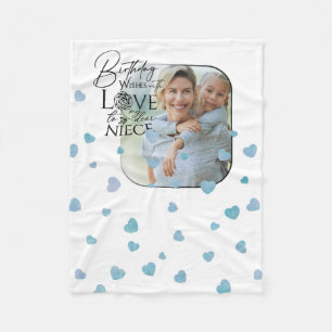 Cobertor De Velo Caligrafia Foto Personalizada de Aniversário para