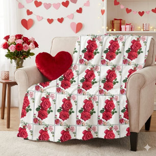 Cobertor De Velo Cama de Rosas Floral Rosa