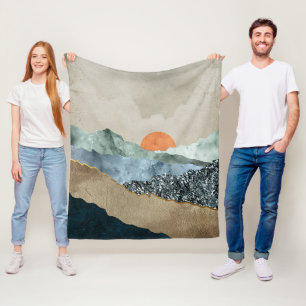 Cobertor De Velo Camadas de Montanha Texturizadas com Brilho Sunset