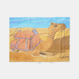 Cobertor De Velo Camel Fleece Blanket