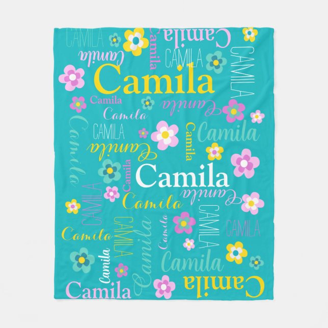 Cobertor De Velo Camila Flor Blancket (Frente)