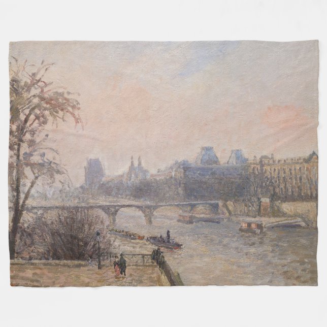 Cobertor De Velo Camille Pissarro - O Sena e o Louvre (Frente (Horizontal))