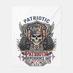 Cobertor De Velo Caminhão Monstro Patriótico 1776 Off Road Skull Ca