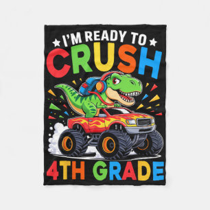Cobertor De Velo Caminhão Monstro T Rex De Volta à Escola Da 4ª Sér