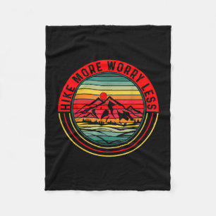 Cobertor De Velo Caminhe mais, se preocupe menos pôr do sol retro v
