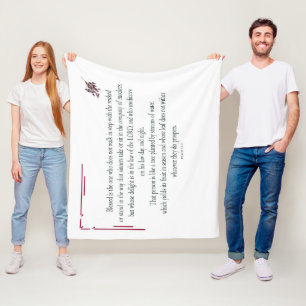 Cobertor De Velo Caminho da Arte da Escritura do Salmo 1 da Direita