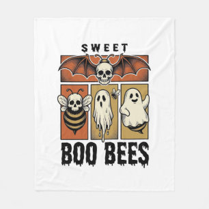 Cobertor De Velo Camisa Abelha Fantasma Halloween Pun Vintage Engra