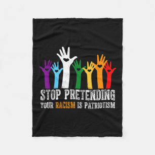 Cobertor De Velo Camisa Anti-Trump Pare De Impedir Que Seu Racismo 