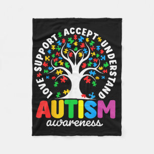 Cobertor De Velo Camisa Autismo Amor Aceitar Apoiar Autista Autismo