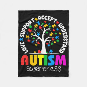 Cobertor De Velo Camisa Autismo Amor Aceitar Apoiar Autista Autismo